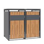 Container Omvouw 2 Stuks | Staal Houtlook Antraciet | Nieuw, Ophalen of Verzenden, Nieuw, Metaal, Containerberging