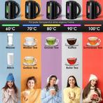 Waterkoker met temperatuurregeling - RVS - 1.7L - 2200W - Zw, Witgoed en Apparatuur, Verzenden, Zo goed als nieuw