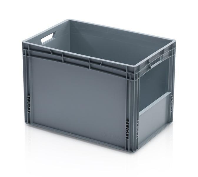 Magazijnbak 600x400x420mm met grijpopening, stapelbaar,, Doe-het-zelf en Verbouw, Overige Doe-het-zelf en Verbouw, Nieuw, Ophalen of Verzenden