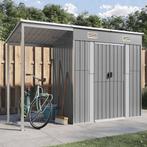 vidaXL Tuinschuur met verlengd dak 277x107x181 cm staal, Tuin en Terras, Tuinhuizen, Verzenden, Nieuw