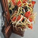 Reusachtige halspiegel met jardinire ca 1875 Hollands mahoni, Antiek en Kunst, Antiek | Spiegels, Ophalen of Verzenden