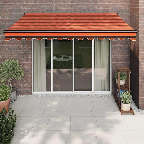 vidaXL Luifel automatisch uitschuifbaar 3,5x2,5 m oranje en, Tuin en Terras, Zonneschermen, Nieuw, Verzenden