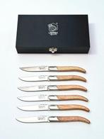 Laguiole - 6x Luxury Steak Knives - Oak Wood - stonewash