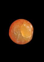 Sasanian Kornalijn Stempelzegel met mannelijk profiel, Antiek en Kunst