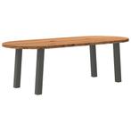 vidaXL Eettafel 240x100x74 cm ovaal massief eikenhout, Huis en Inrichting, Tafels | Eettafels, Verzenden, Nieuw