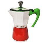 G.A.T. Italia Tricolore Percolator 3 kops, Witgoed en Apparatuur, Koffiezetapparaten, Afneembaar waterreservoir, Nieuw, Combi