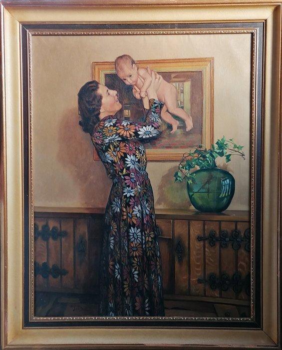 De Jong (XX) - MATERNITÉ, Antiek en Kunst, Kunst | Schilderijen | Klassiek