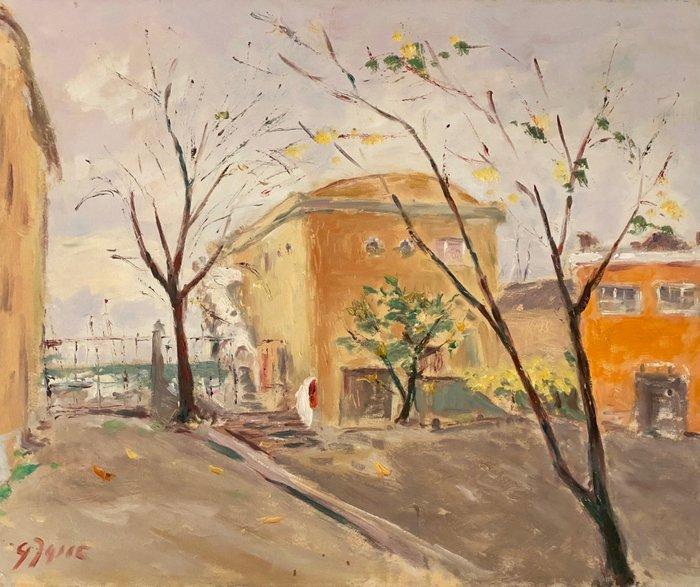 Giovanni Fasce (1936-2006) - Casa e mare, Antiek en Kunst, Kunst | Schilderijen | Klassiek