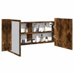 vidaXL Badkamerkast met spiegel en LED 100x12x45 cm gerookt, Huis en Inrichting, Verzenden, Nieuw