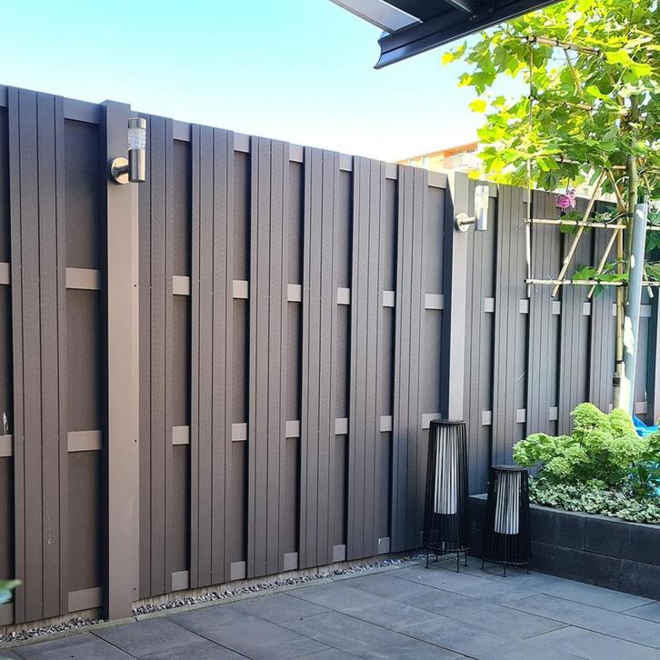 Composiet tuinschermen of dichte schuttingen - Hoge korting!, Tuin en Terras, Schuttingen, Minder dan 3 meter, Nieuw, Overige materialen