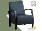 Leren fauteuil Glory - Toledo Marine (blauw), Huis en Inrichting, Fauteuils, Nieuw, Ophalen of Verzenden, 50 tot 75 cm, Industrieel, Modern