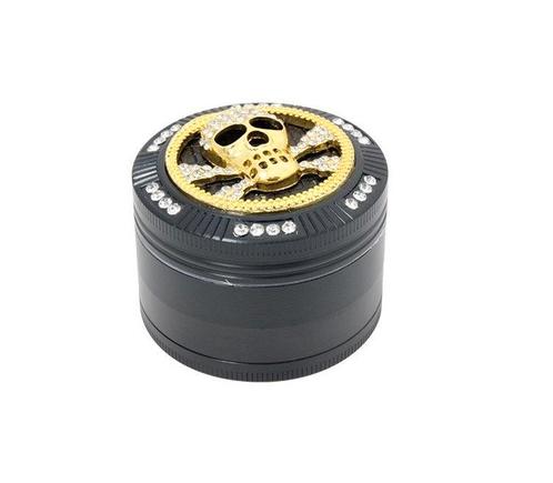 Bling Bling Kruidengrinder Ø50 mm Skull Zwart, Verzamelen, Rookartikelen, Aanstekers en Luciferdoosjes, Nieuw, Ophalen of Verzenden