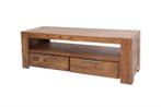 Massief tv-meubel MAKASSAR 130cm Sheesham lowboard twee, Huis en Inrichting, Kasten | Televisiemeubels, Ophalen of Verzenden, Nieuw