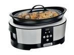 Crock Pot CR605 - Slowcooker - 5.7 liter - Zilver/Zwart, Witgoed en Apparatuur, Slowcookers, Verzenden, Zo goed als nieuw