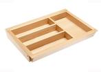 Verstelbare houten bestekbak, 424 mm diep, Nieuw