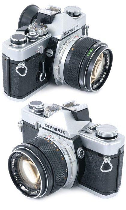 Olympus rare set: M-1 M1 + Zuiko 28mm + 50mm + 135mm +, Audio, Tv en Foto, Fotocamera's Analoog