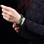Natuurlijke Malachiet Bangle - Zorgvuldig gesneden en, Verzamelen, Mineralen en Fossielen
