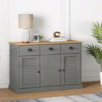 vidaXL Dressoir met lades VIGO 113x40x75 cm massief, 100 tot 150 cm, Verzenden, Nieuw, Grenenhout