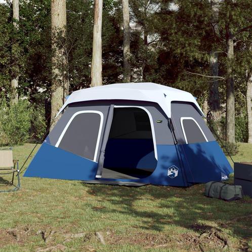 vidaXL Tent met LED 6-persoons snelontgrendeling lichtblauw, Caravans en Kamperen, Tenten, Nieuw, tot en met 2, Verzenden
