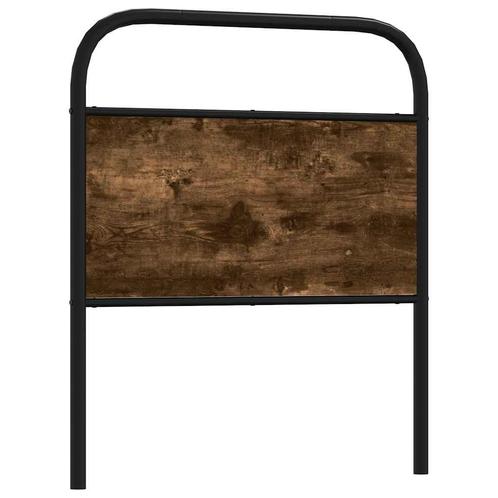 vidaXL Hoofdbord 80 cm staal en bewerkt hout gerookt, Huis en Inrichting, Slaapkamer | Bedden, Bruin, Nieuw, Hout, Verzenden