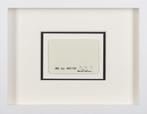 Lawrence Weiner (1942) - (&) so weiter ~ Gesigneerde die-cut