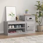 vidaXL Schoenenkast 100x42x60 cm bewerkt hout grijs sonoma, Verzenden, Nieuw