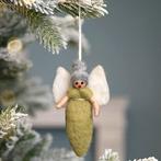 Wolvilt Hanger Engeltje Kerst - Lichtgroen - Fairtrade Homed, Diversen, Kerst, Ophalen of Verzenden, Nieuw