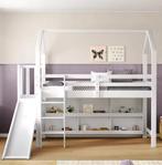 Eenpersoons Kinderbed 90x200 cm Met Glijbaan en Opslag, Huis en Inrichting, Slaapkamer | Bedden, Verzenden, Nieuw