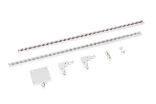 Lucide TRACK - 1-fase railsysteem 2 meter starterset wit, Huis en Inrichting, Lampen | Plafondlampen, Nieuw, Metaal, Verzenden