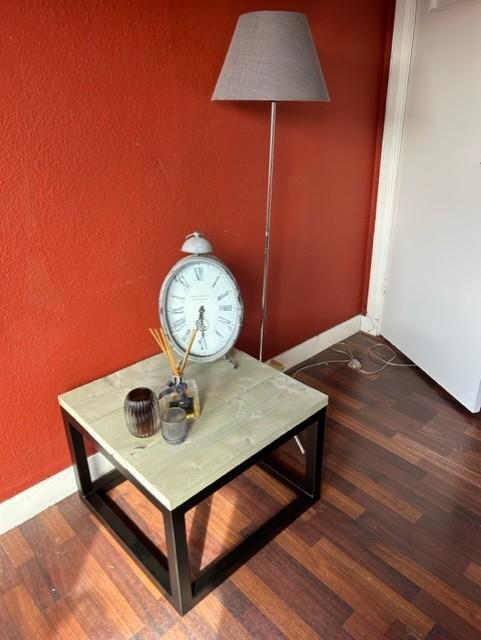 Industrieele salontafels met staal en steigerhout, Huis en Inrichting, Tafels | Salontafels, Nieuw, Overige houtsoorten, Metaal