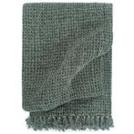 vidaXL Plaid 125x150 cm katoen donkergroen, Verzenden, Nieuw, Groen
