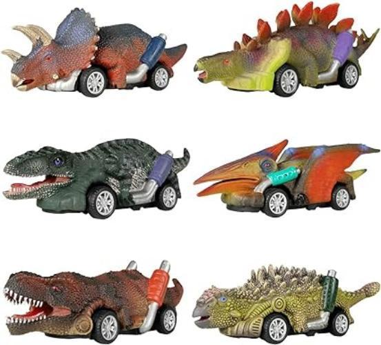 Speelgoed Autos - 6 Stuks - Dinosaur Toy Pull Back Cars -, Kinderen en Baby's, Speelgoed | Overig, Nieuw, Verzenden
