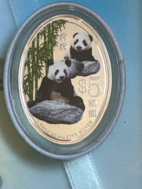 Singapore. 5 Dollars 2012 Giant Panda 1 Oz (.999), Postzegels en Munten, Munten | Europa | Niet-Euromunten