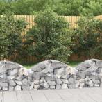 vidaXL Schanskorf gewelfd 100x30x40/60 cm gegalvaniseerd, 100 cm of meer, Verzenden, Nieuw, Metaal
