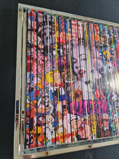 Elmago - Mickey kiss Marilyn pop 3 codebarre (large), Antiek en Kunst, Kunst | Schilderijen | Modern