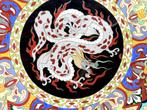 Prachtig cloisonné bord - Brons - Japan - Meiji periode