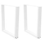 vidaXL Eettafelpoten 2 st V-vormig 80x(72-73,3) cm staal wit, Verzenden, Nieuw
