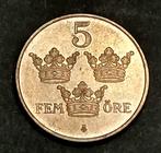 Zweden. 5 Öre 1909 FULL RED, RARE!, Postzegels en Munten, Munten | Europa | Niet-Euromunten