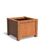 Cortenstaal plantenbak York 100x100x80cm - Met bodem, 100 cm of meer, Vierkant, Nieuw, Metaal
