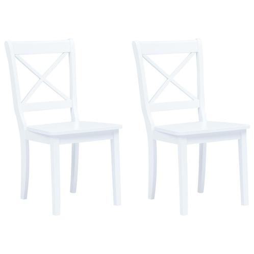 Witte Houten Eetkamerstoelen (2 st.) | Tweedekansje | OP..., Huis en Inrichting, Stoelen, Twee, Wit, Nieuw, Hout, Ophalen of Verzenden