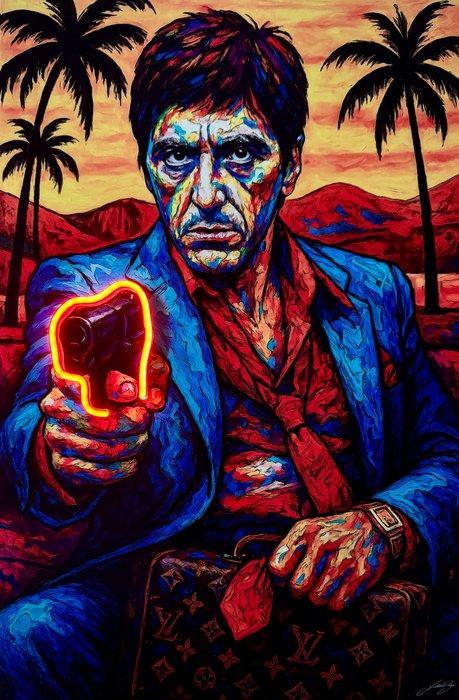 LEDMansion - Scarface LV | Led Wall Artwork, Antiek en Kunst, Kunst | Designobjecten