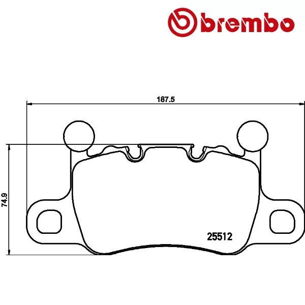 BREMBO Remblokken set PORSCHE 911 3.8 Turbo achterzijde, Auto-onderdelen, Ophanging en Onderstel, Nieuw, Verzenden