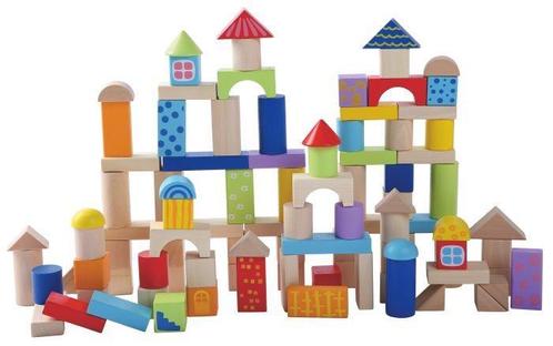 Houten blokken, Kinderen en Baby's, Speelgoed | Houten speelgoed, Nieuw, Verzenden