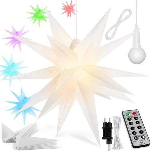 KESSER® LED Kerst Ster 60 cm - 3D LED Verlichting - Warm Wit, Huis en Inrichting, Overige Huis en Inrichting, Nieuw, Verzenden