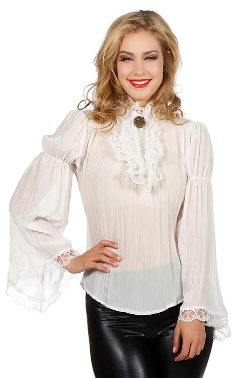 Piraten Blouse Wit Dames, Kleding | Dames, Carnavalskleding en Feestkleding, Nieuw, Verzenden