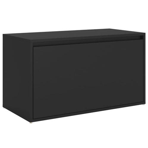 VidaXL halbankje, hout bewerkt zwart, 80 x 40 x 45 cm, Diversen, Overige Diversen, Ophalen