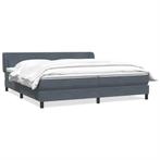 vidaXL Boxspringbed met matrassen 180x220 cm fluweel, Huis en Inrichting, Slaapkamer | Bedden, Verzenden, Nieuw, Grijs, Stof