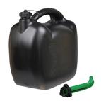 Jerrycan 20 liter met schenktuit - zwart - jerrycan benzine