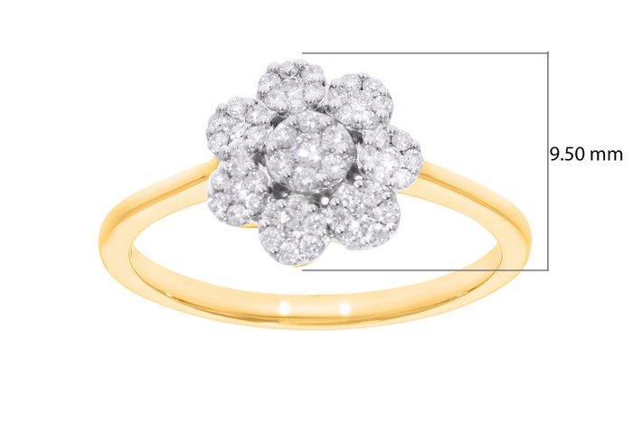 Ring - 18 karaat Geel goud - 0.31ct. tw. - Diamant - Maison, Sieraden, Tassen en Uiterlijk, Ringen