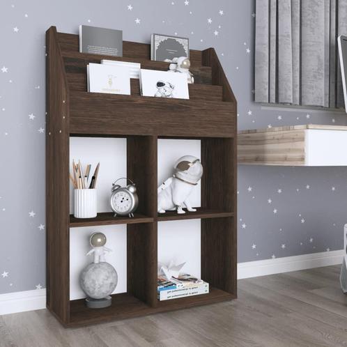 vidaXL Kindertijdschriftenrek 71x30x114 cm bewerkt hout, Huis en Inrichting, Woonaccessoires | Krantenbakken en Lectuurbakken